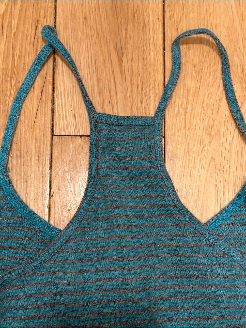 Vans Teal & Gray Striped Racerback Tank Top XS - Picture 6 of 8